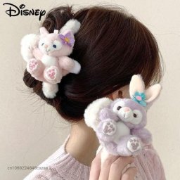 Disney StellaLou-Pince à cheveux en peluche pour femme décoration féminine pince requin mignonne