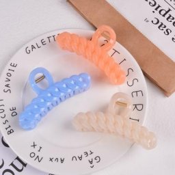 Pince à cheveux pour femmes couleur torsadée gelée à la mode pince à cheveux outils de