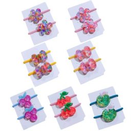 Bandeaux de cheveux à paillettes pour enfants fleur pendentif de fruit ULà cheveux bandeau doux