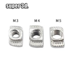 Connecteur de profil en acier au carbone aluminium nickelé M3 M4 M5 100 50 pièces 2020 pièces