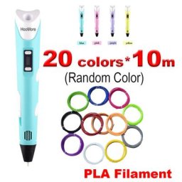HooMore-Stylo d'impression 3D avec filament PLA pour enfants stylos de bricolage crayon à dessin