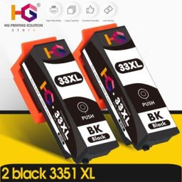 Cartouches d'encre pour imprimante Epson 2 noires 33XL pour imprimante Compatible T3351 T3361