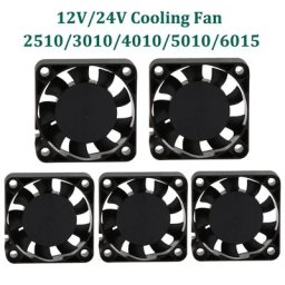 Ventilateur de refroidissement DC 12V 24V 2 pièces 2510 3010 4010 5010 6015 pièces d'imprimante