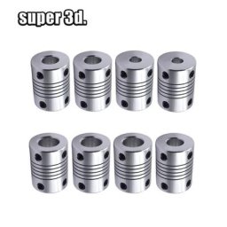 Couremplaçant d'arbre de moteur pas à pas d'imprimante 3D couplage flexible 5x5 5x6 5x8 5x0/6