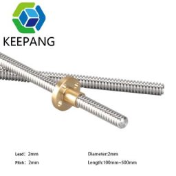 Vis à plomb avec écrou en laiton pour imprimante 3D T8 OD 8mm pas 2mm plomb 2mm 100mm 150mm