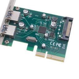 PCIE Usb3.1 Carte Double Port 2xusb Type C 10gbps D'extension PCI-E Carte Adaptateur ASM1142