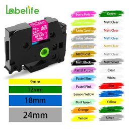 Ruban d'étiquettes pour imprimante 31 couleurs TZe-231 pour Brother tz251 tze131 tze641 tz141