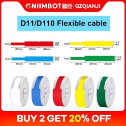D11 – papier Flexible pour imprimante d'étiquettes Niimbot D11 D110 Portable Mini sans fil