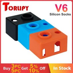 Torlipy-Chaussettes en silicone pour imprimante 3D lot de 3 pièces pour bloc thermique PT100 V6