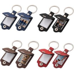 Porte-clés cadre photo en cuir à transfert de chaleur par sublimation ébauches de porte-clés