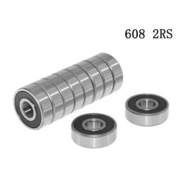 Roulement à billes 608zz 608 2RS 8x22x7 4 pièces/lot poulie à bride scellée en acier à rainure