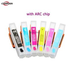 CISéventuelles LAZA 6PCS T2771 277 277XL Recharge Cartouche D'encre compatible pour epson XP-850