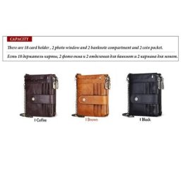 Portefeuille à deux volets en cuir avec blocage RFID pour homme sac à main court poche à langer