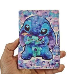 Disney-CAN o and Stitch Possport Cover Cartoon Anime PU Outdoor Travel Passport Case for Women and