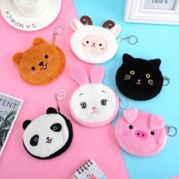 Jouet en peluche lapin de dessin animé pour filles Krasnoagneau chien porte-monnaie sac