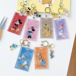 Porte-cartes transparent Disney pour enfants ensemble de cartes de bus mignon pendentif de