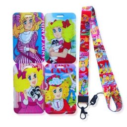 Porte-cartes à bonbons pour filles lanière pour badge d'affaires étui à cartes clip rétractable