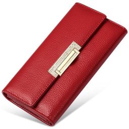 Grand porte-cartes en cuir véritable pour femme grand portefeuille sac à main long pour femme