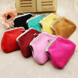 Porte-monnaie en peluche pour enfants porte-monnaie en tissu pour étudiants petit portefeuille en
