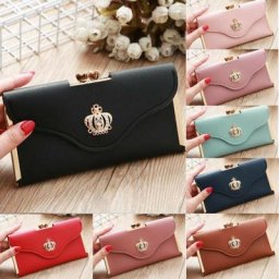 Pochette en cuir solide pour femmes porte-cartes Long étui pour téléphone sac à main nouvelle