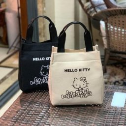 Sanurgente-Sac à main portable Hello Kitty pour femme trousse de maquillage trousse de toilette