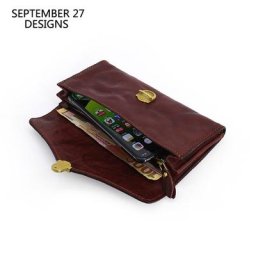 Pochette vintage en cuir de vachette pour femme première couche sacs à main pour téléphone