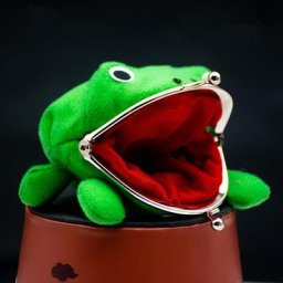 AdTosAnime-Porte-monnaie grenouille en peluche pour femme portefeuille mignon sac à main cosplay