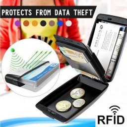 Porte-cartes RFID en aluminium pour hommes portefeuille intelligent poche à monnaie portable étui