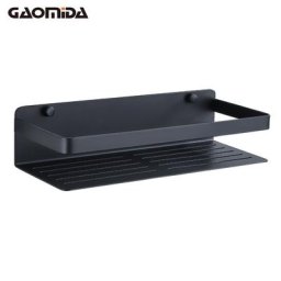 HOBlack-Étagères de douche en acier inoxydable décoration murale coin de toilette accessoires de