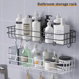 HOShelf-mir de rangement pour shampoing T1 support cosmétique en fer sans poinçon bain