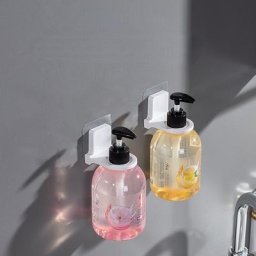 Étagère pour gel douche crochet de bain rangement pour bouteille de shampooing sans trou sans