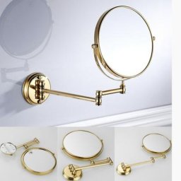 Miroir cosmétique double Face noir/laiton Antique miroir de salle de bains 3 X grossissement