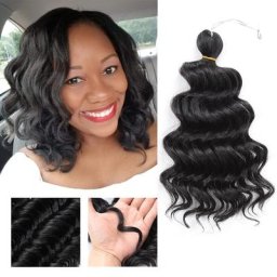 Ocean Wave Crochet Hair Tresses synthétiques Deep Wave Extensions de cheveux tressés Hawaii Afro