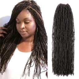 Extensions de Cheveux Pré-Bouclées Micro Locs Crochet Déesse Doux Ombre Twist Racine