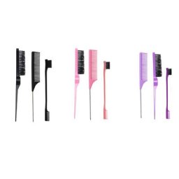 Ensemble de peignes coiffants pour femmes 3 pièces brosses à cheveux queue de Rat outil de bord