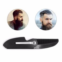 Pince à cheveux pliable Portable peigne moustache pour hommes outils de coiffure noirs peignes 1