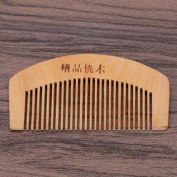 Peigne en bois de pêche dents fines Massage de la tête soins des cheveux barbe moustache