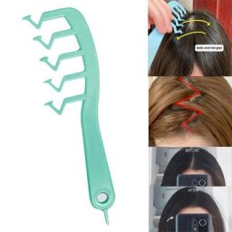 Z Forme Cheveux Fente Peigne Cheveux Hirsute Coiffure Peigne en forme de Z Cheveux L'écart Femme