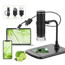 Microscope numérique USB 1000X 3 en 1 type-c Microscope électronique caméra 8 LED loupe