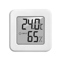 Mini thermomètre électronique blanc pour la température et l'humidité affichage du visage souriant