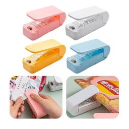 Scelleuse de sacs alimentaires Portable Mini sac en plastique réglable à 2 vitesses Clips de