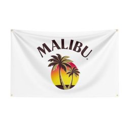 Bannière de bière imprimée en polyester Malibus Feel décoration 90x150cm
