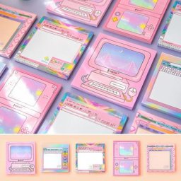 Bloc-Notes créatif pour ordinateur machine de jeu modélisation de bloc-Notes rose fille cœur N