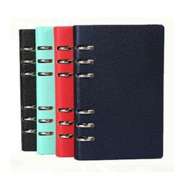 Couverture en cuir à spirale réutilisable carnet A5 horizon classeur à anneaux index