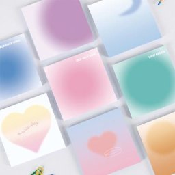 Bloc-Notes autocollantes à couleurs dégradées 50 feuilles de papier mémo pour carnet de Notes