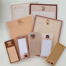 Ins Cartoon Cute Bear Notebook B5 Grid B5 50 Sheets Creative Learning Note Paper Memo Pad Kawaii