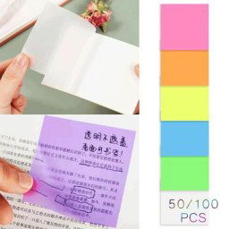 Autocollant transparent imperméable 50/100 feuilles post it bloc-notes collants licence de liste