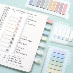 Bloc-notes adhésif transparent Kawaii étiquette autocollante signet fournitures scolaires et de