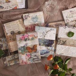 Journamm – papier décoratif artisanal Vintage 100 pièces/paquet pour bricolage Scrapbooking