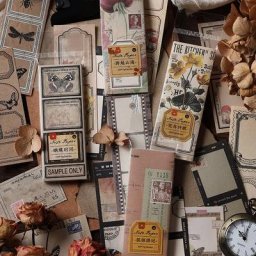 Dimi-Bloc-Notes d'Écriture Rétro Papillon Fleurs Papier Spécial Déco Scrapbooking Vintage